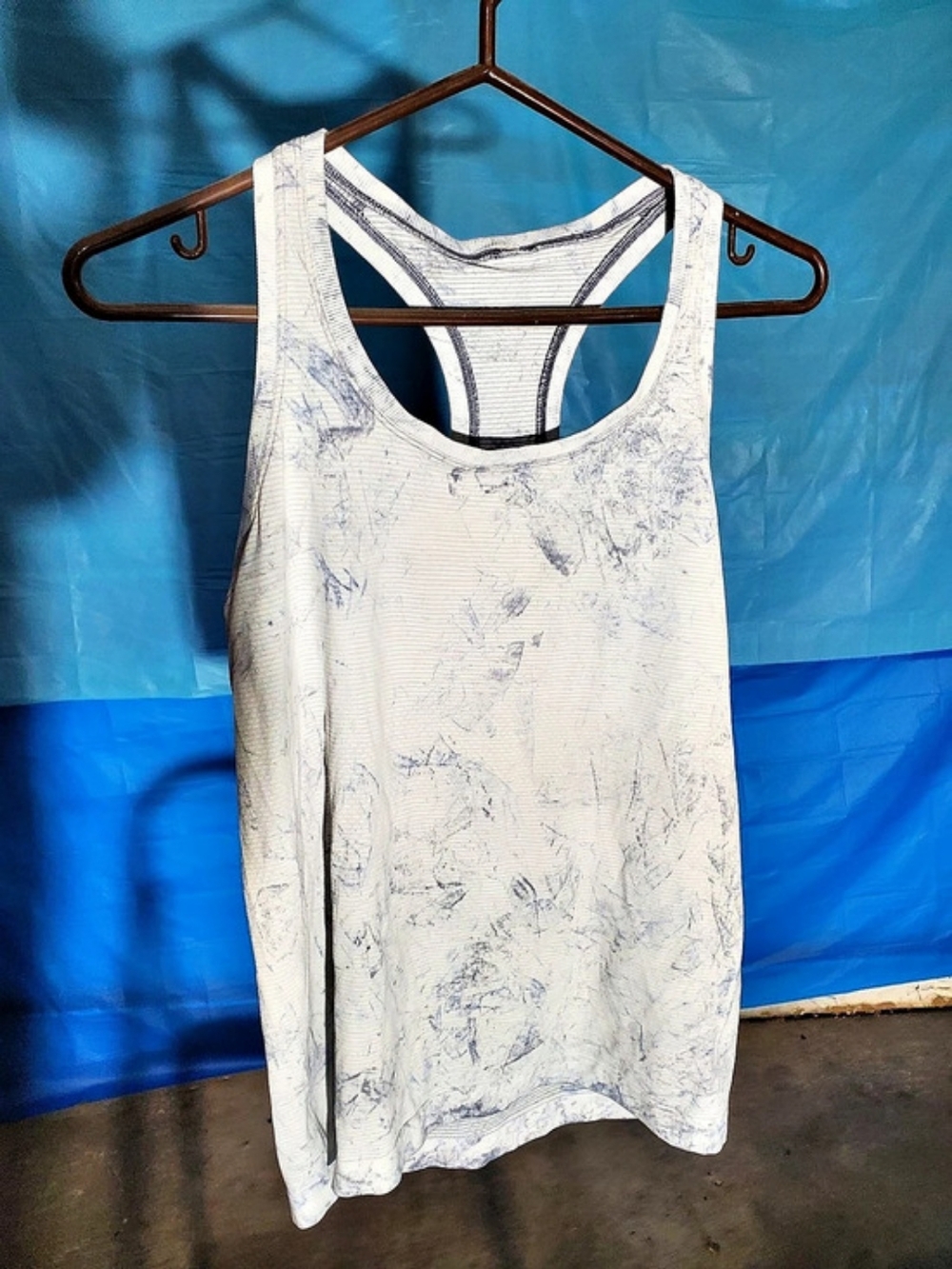lululemon Tank Top White & Blue
